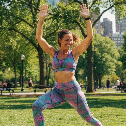 Una persona en medio de una postura de meditación después de una intensa sesión de cardio.